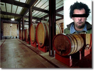 The ‘Brunello Bandit’ and the scene of the crime.