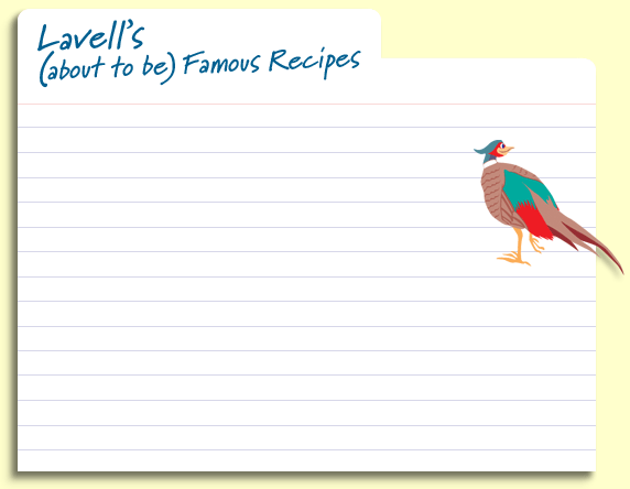 Pheasant Recipe Card